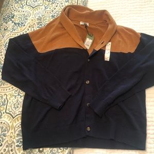 Color blocked men’s cardigan size XXL